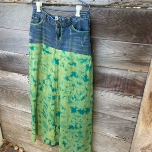Handmade midi jean skirt